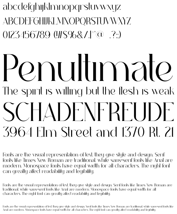 Image descriptive du font